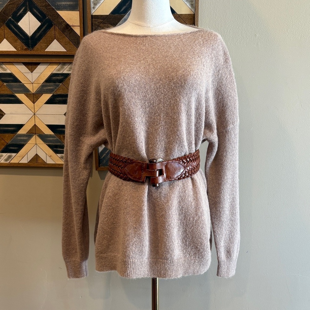 Vintage Tomas Maier Wool Alpaca Slouchy Boat Neck Sweater size 38 / Medium